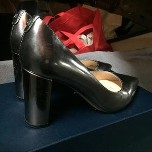 Silver grey high heels